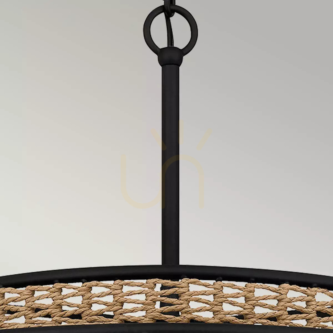 Pokaż Lampa wisząca Teton - 5 źródeł światła - Matowa czerń Elstead Lampa wisząca Teton - 5 źródeł światła - Matowa czerń Elstead
