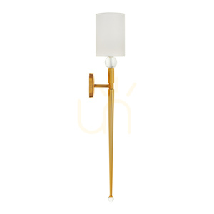 Kinkiet DAMA złoty z białym kloszem, 92 cm, E14 small 4
