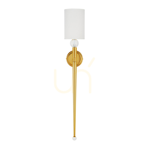 Sprawdź Kinkiet DAMA złoty z białym kloszem, 92 cm, E14