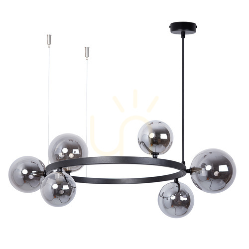 Sprawdź Żyrandol Sigma BOLERO 6 czarny grafitowy 72 cm 41325