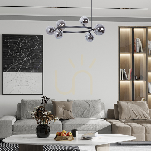 Sprawdź Żyrandol Sigma BOLERO 6 czarny grafitowy 72 cm 41325