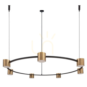 Żyrandol Sigma KODO 7 czarno-złoty 112 cm GX53 41330 small 0