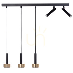 Lampa wisząca Sigma STAMP 5 czarno-złota regulowana 80 cm 41254 small 0