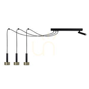 Lampa wisząca Sigma STAMP Spider 4 czarna czarno-złota 41257 small 0