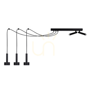 Lampa wisząca Sigma STAMP Spider czarna 5xGX53 41256 small 0
