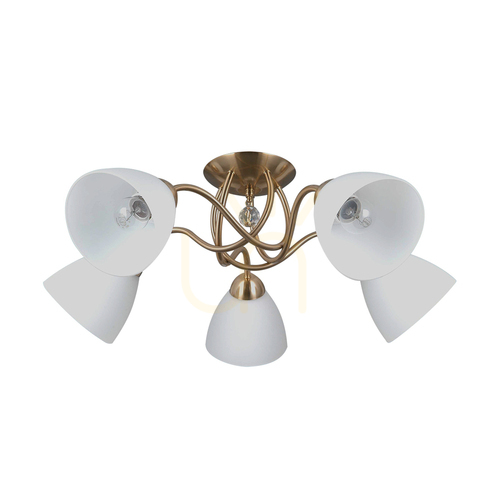 Sprawdź Lampa Wisząca Italux Lugano Chrom Biały Opal 5xE27 PND-5643-5-HBR