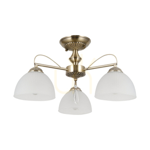 Lampa Wisząca Italux Moreti 3xE27 Biała Mosiądz PND-40623-3-AB small 0