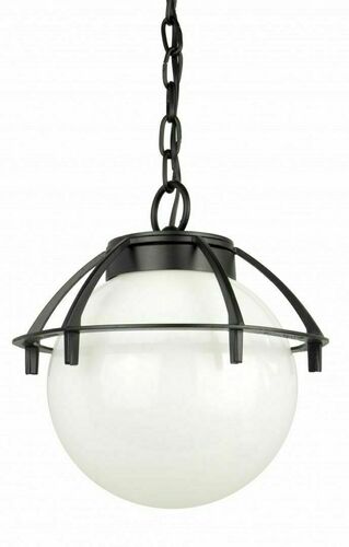 Sprawdź Lampa wisząca zewnętrzna SU-MA K 1018/1/KPO kula 25 cm czarna patyna biała
