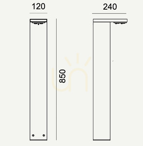 Nowoczesna lampa stojąca ogrodowa SKARA - 2935BL - czarna - 7,7W 3000k - NORLYS small 1