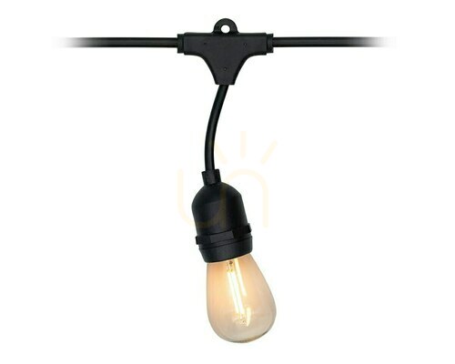 Sprawdź Czarna Girlanda Zewnętrzna Summer Time S14 Filament 2200 K 36 V 10x E27 Ip44 IP44