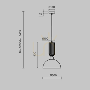 Lampa wisząca ANTIC MOD302PL-01GR1 Maytoni small 7