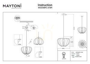 Lampa wisząca CAMBIO MOD398PL-01BR Maytoni small 10