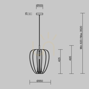 Lampa wisząca CAMBIO MOD398PL-01GR Maytoni small 10