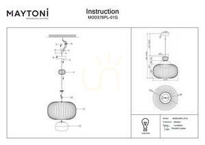 Lampa wisząca LEVITATION MOD376PL-01G Maytoni small 10