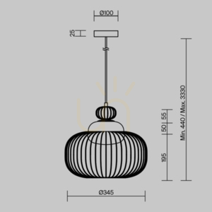 Lampa wisząca LEVITATION MOD376PL-01G Maytoni small 11