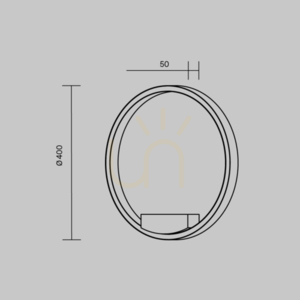 Kinkiet RIM MOD058WL-L25BK Maytoni czarny pierścień Ø40 cm LED 23 W 3000/4000 K small 6