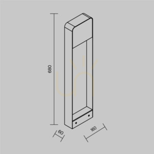 Słupek oświetleniowy PORTE O481FL-L7BWD3K IP54 Maytoni small 7