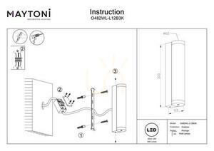 Kinkiet zewnętrzny ROUNGE O482WL-L12B3K IP54 Maytoni small 6
