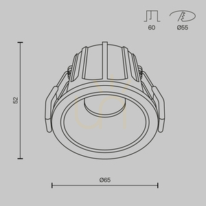 Oprawa wpuszczana ALFA LED DL043-01-10W2.7K-RD-WB-DE Maytoni small 7