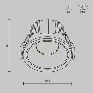 Oprawa wpuszczana ALFA LED DL043-01-15W2.7K-RD-W-DE Maytoni small 7