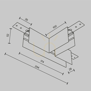łącznik do szynoprzewodów EXILITY TRA034CT-41W-DE Maytoni small 5