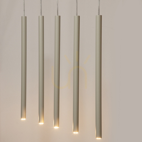 Sprawdź Lampa wisząca Sigma SOPEL 5 szary beż stal lakierowana 41456