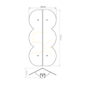 Kinkiet BISCUIT biały - THORO small 8