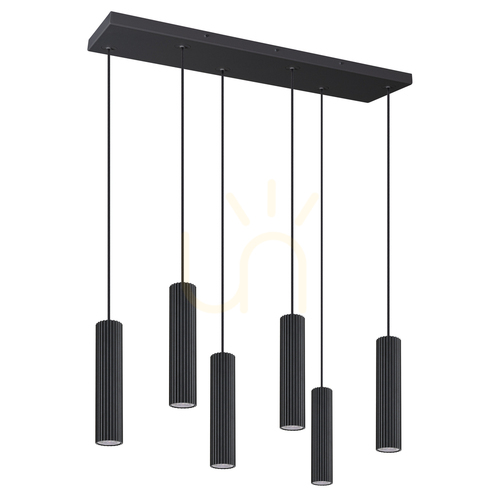 Sprawdź Lampa wisząca IVAR 6L czarna LED 3000K - THORO