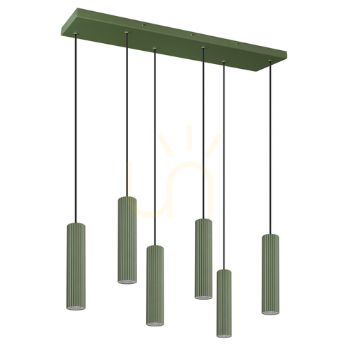 Sprawdź Lampa wisząca IVAR 6L zielona oliwka LED 3000K - THORO
