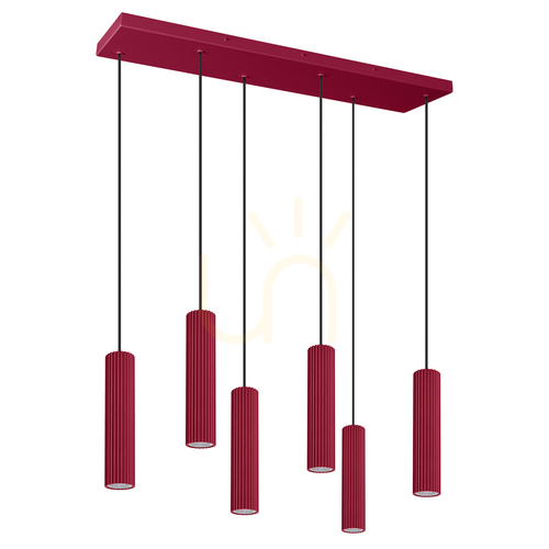 Sprawdź Lampa wisząca IVAR 6L burgund LED 3000K - THORO