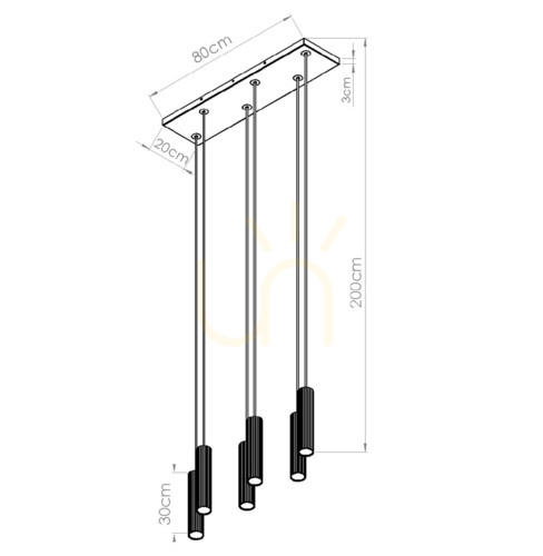 Sprawdź Lampa wisząca IVAR 6L biała LED 4000K - THORO