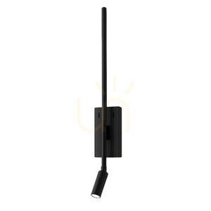 Kinkiet TORCH czarny, LED 6 W + 3 W, 4000 K, z uchylnym punktem do czytania small 6