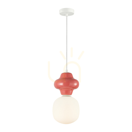 Sprawdź Lampa wisząca Italux Latera czerwona szklano-ceramiczna E14 PND-94331-1L-RED