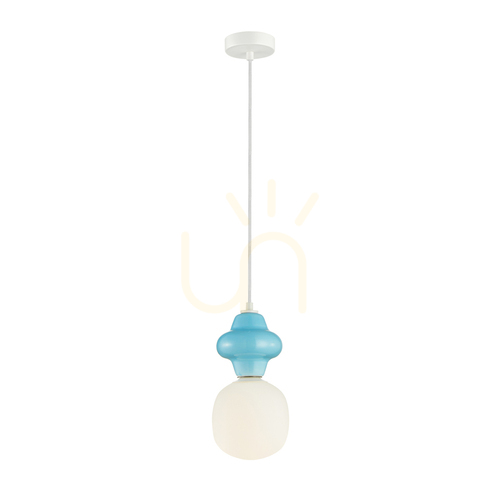 Sprawdź Lampa Wisząca Italux Latera Niebieska Szklano-Ceramiczna E14 PND-94331-1S-BLU