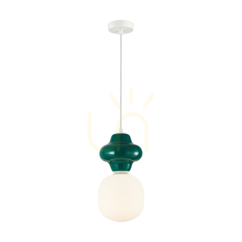 Sprawdź Lampa wisząca Italux Latera biało-waniliowa E14 szkło ceramika PND-94331-1S-GRN