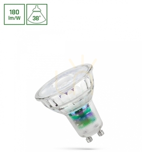 Led Gu10 230 V 2.5 W Smd A Class Ww Z Soczewką Szklana 38st Spectrum small 0