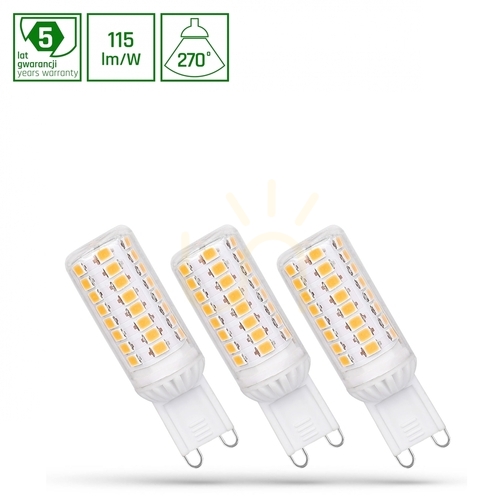 Sprawdź Led G9 230 V 4 W Cw Dimmable Smd 5 Lat Premium Spectrum 3 Pack