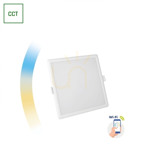 Sprawdź Algine Downlight 12 W 230 V 120st Ip20 Ik06 162x162x35mm Biały Kwadrat Cct+Dim Wi Fi Spectrum Smart