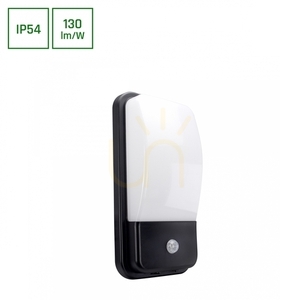 Enigo Led Pir 20 W Nw 230 V 180 St Ip54 300x150x86 Mm Biały/Czarny Prostokątna Elewacyjna small 0