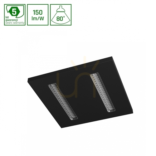 Sprawdź Algine Doppio Panel 40 W Nw 230 V 80 St Ip20 600 X600 X35 Czarny 5 Lat