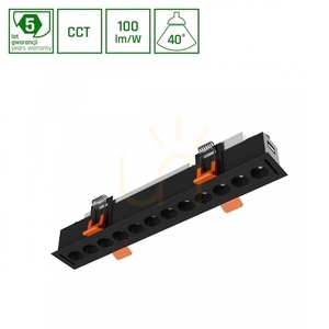 Grid S Oprawa Podtynkowa 12 W Cct 230 V 40st Ip20 230x34x61mm Czarny 5 Lat Gw. Spectrum small 0