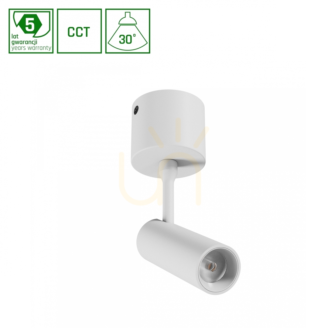 Sprawdź Spot S Oprawa Natynkowa 6 W Cct 230 V 30st Ip20 śr.35x122x184mm Biały 5 Lat Gw. Spectrum Spot S Oprawa Natynkowa 6 W Cct 230 V 30st Ip20 śr.35x122x184mm Biały 5 Lat Gw. Spectrum