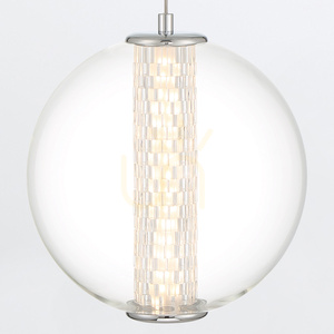 Lampa wisząca ATOMO - 1 źródło światła - Polerowany chrom QUINTIESSE small 6