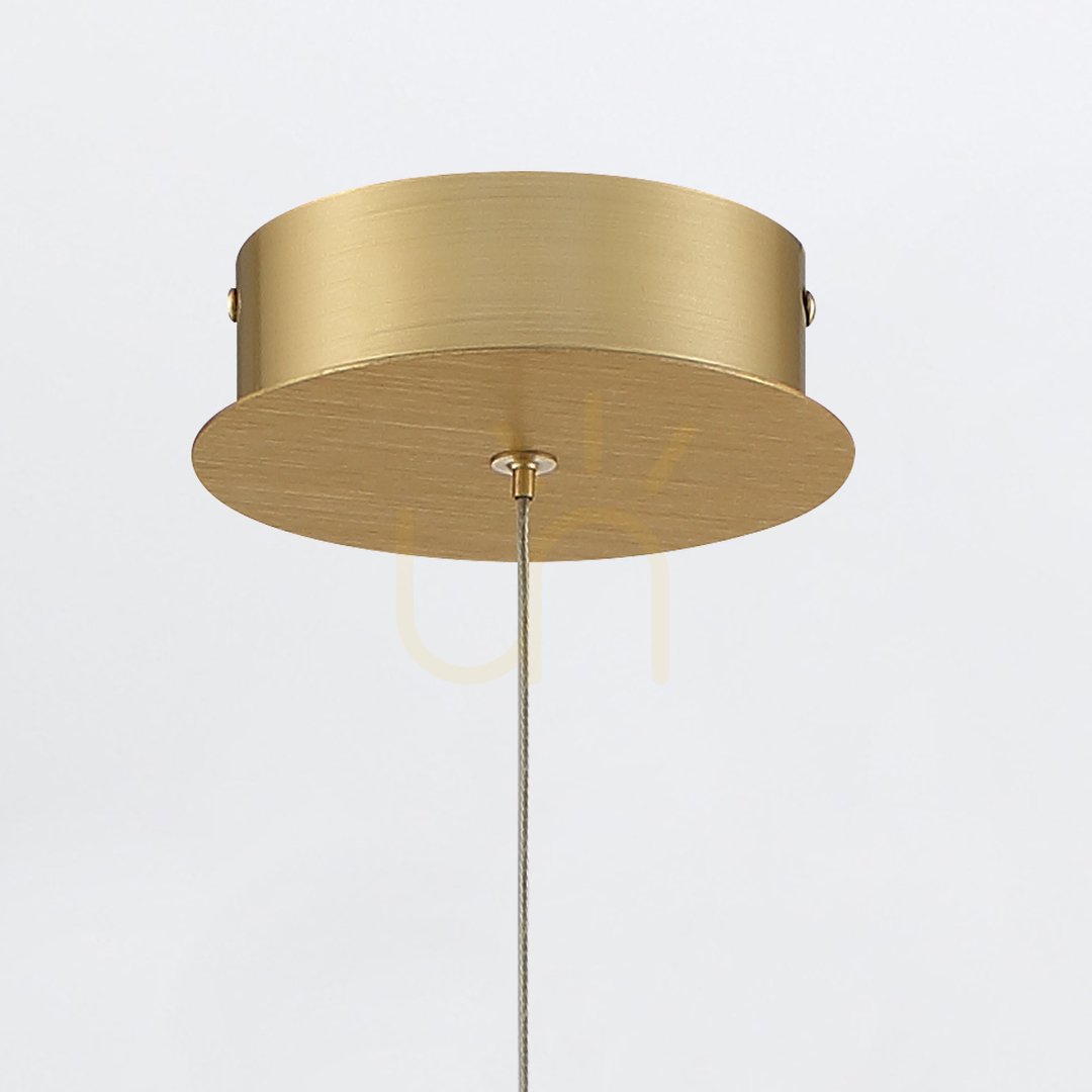 Wyświetl Lampa wisząca BARLETTA - 1 źródło światła - Szczotkowane złoto QUINTIESSE Lampa wisząca BARLETTA - 1 źródło światła - Szczotkowane złoto QUINTIESSE