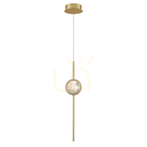 Lampa wisząca BARLETTA - 1 źródło światła - Szczotkowane złoto QUINTIESSE 0 Lampa wisząca BARLETTA - 1 źródło światła - Szczotkowane złoto QUINTIESSE small 0