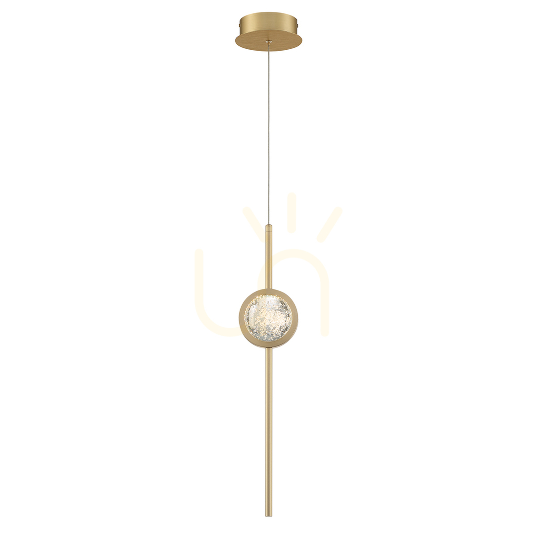 Sprawdź Lampa wisząca BARLETTA - 1 źródło światła - Szczotkowane złoto QUINTIESSE Lampa wisząca BARLETTA - 1 źródło światła - Szczotkowane złoto QUINTIESSE