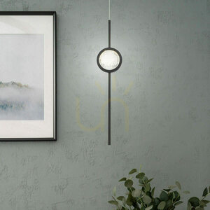 Lampa wisząca BARLETTA - 1 źródło światła - Matowa czerń QUINTIESSE small 6