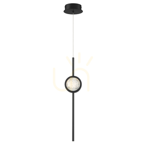 Lampa wisząca BARLETTA - 1 źródło światła - Matowa czerń QUINTIESSE small 0
