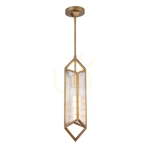 Sprawdź Lampa wisząca CAIRO - 1 źródło światła - Vintage mosiądz QUINTIESSE
