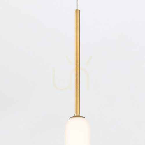 Sprawdź Lampa wisząca CUMBERLAND - 1 źródło światła - Szczotkowane złoto QUINTIESSE